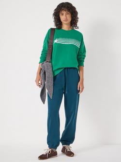 HUSH Crackle Star Graphic Print Cotton Sweatshirt, Bright Green, Bright Green