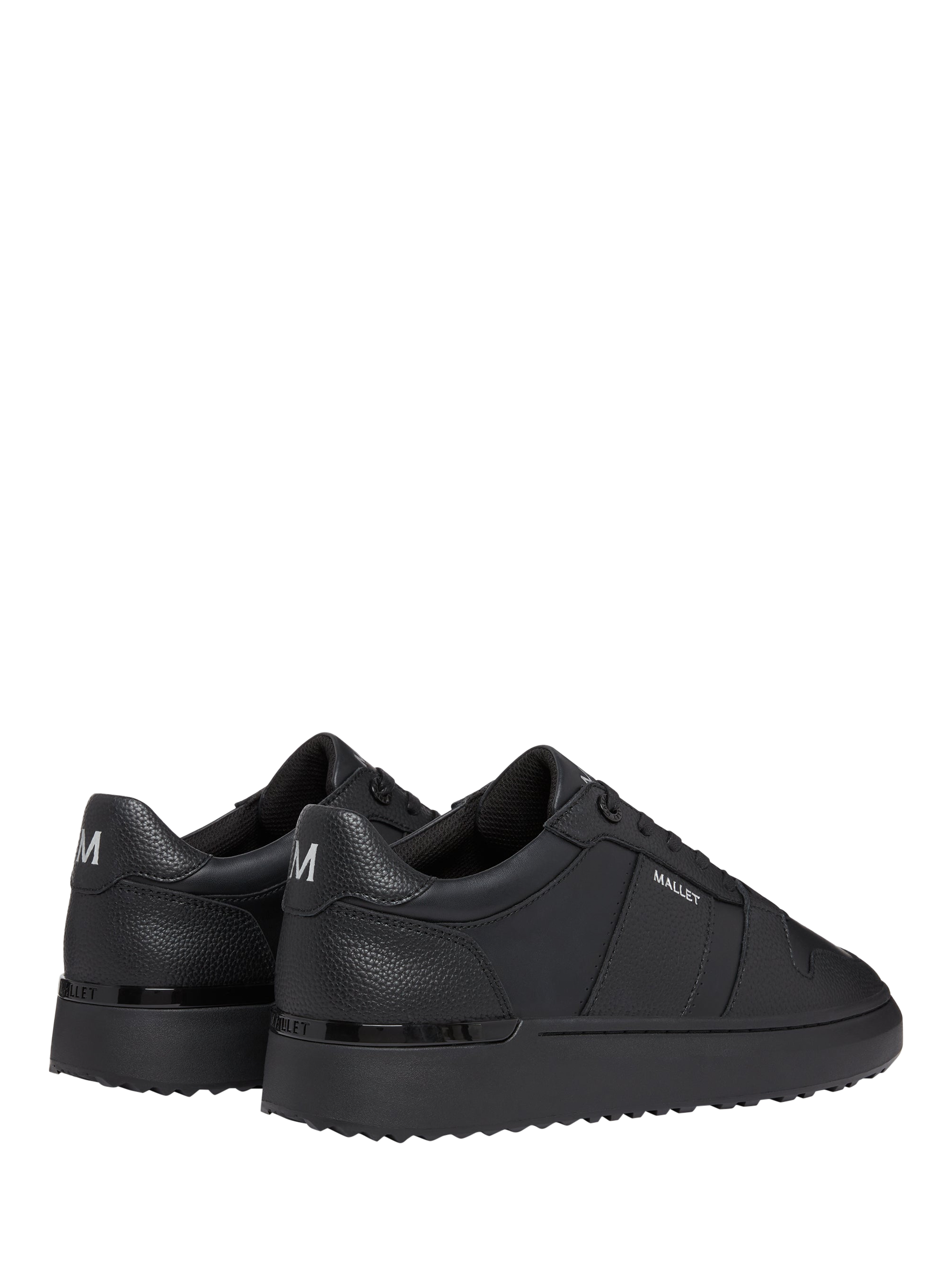 Product image 3 of 5, which shows Mallet Hoxton Lite Leather Lace-Up Trainers, Black, 11