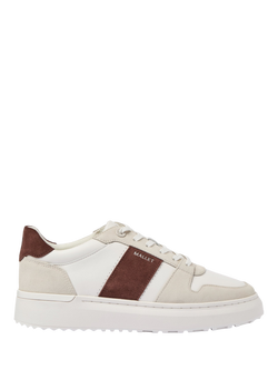 Mallet Hoxton Lite Leather Lace-Up Trainers, Brown, Brown