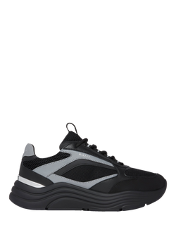 Mallet Cyrus 2.0 Leather Lace-Up Trainers, Black, Black