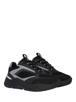 Mallet Cyrus 2.0 Leather Lace-Up Trainers, Black - view 2, Black