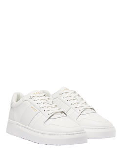 Mallet Hoxton Lite Leather Lace-Up Trainers, White - view 2, White