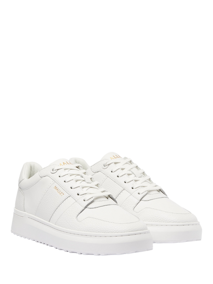 Mallet Hoxton Lite Leather Lace-Up Trainers, White - view 2, White