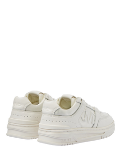 Mallet Clayton Leather Lace Up Trainers, White - view 2, White