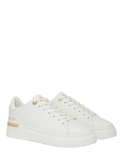 Mallet GRFTR Lite Leather Lace Up Trainers, White - view 2, White