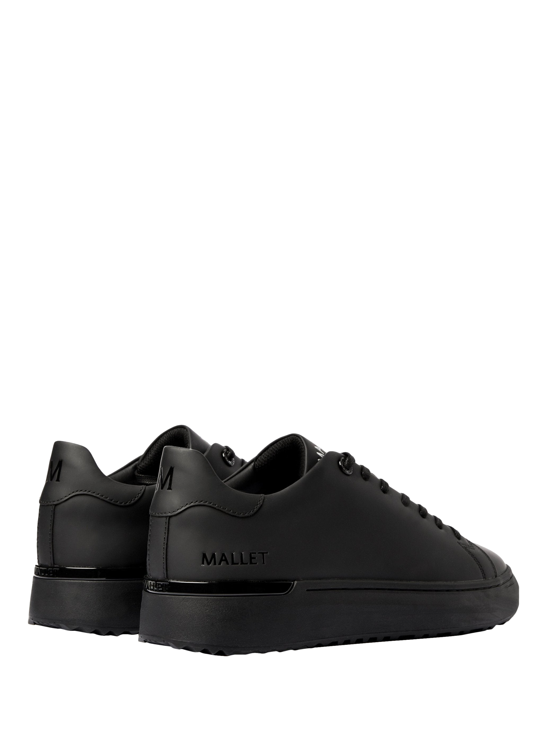 Product image 3 of 5, which shows Mallet GRFTR Lite Leather Lace-Up Trainers, Black, 7