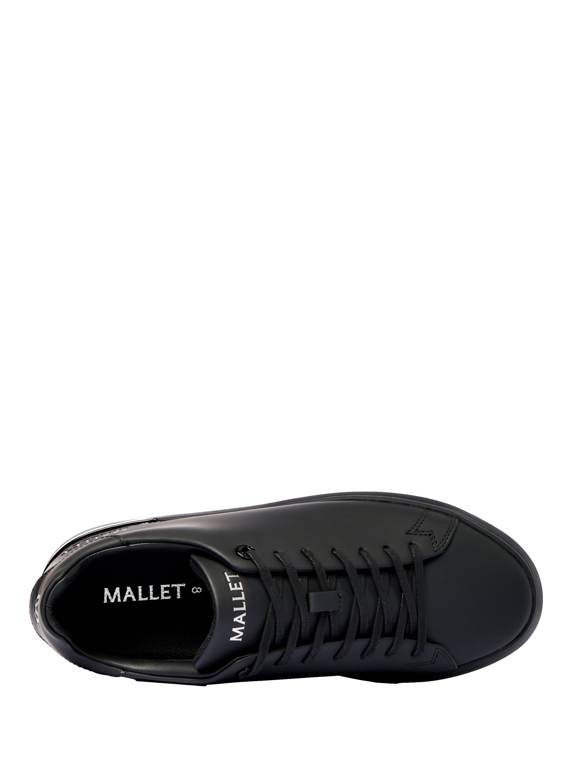 Product image 4 of 5, which shows Mallet GRFTR Lite Leather Lace-Up Trainers, Black, 7