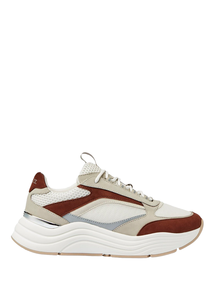 Product image 1 of 5, which shows Mallet Cyrus 2.0 Leather Lace-Up Trainers, Tan, 13