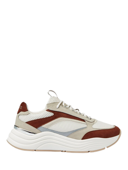 Mallet Cyrus 2.0 Leather Lace-Up Trainers, Tan, Tan