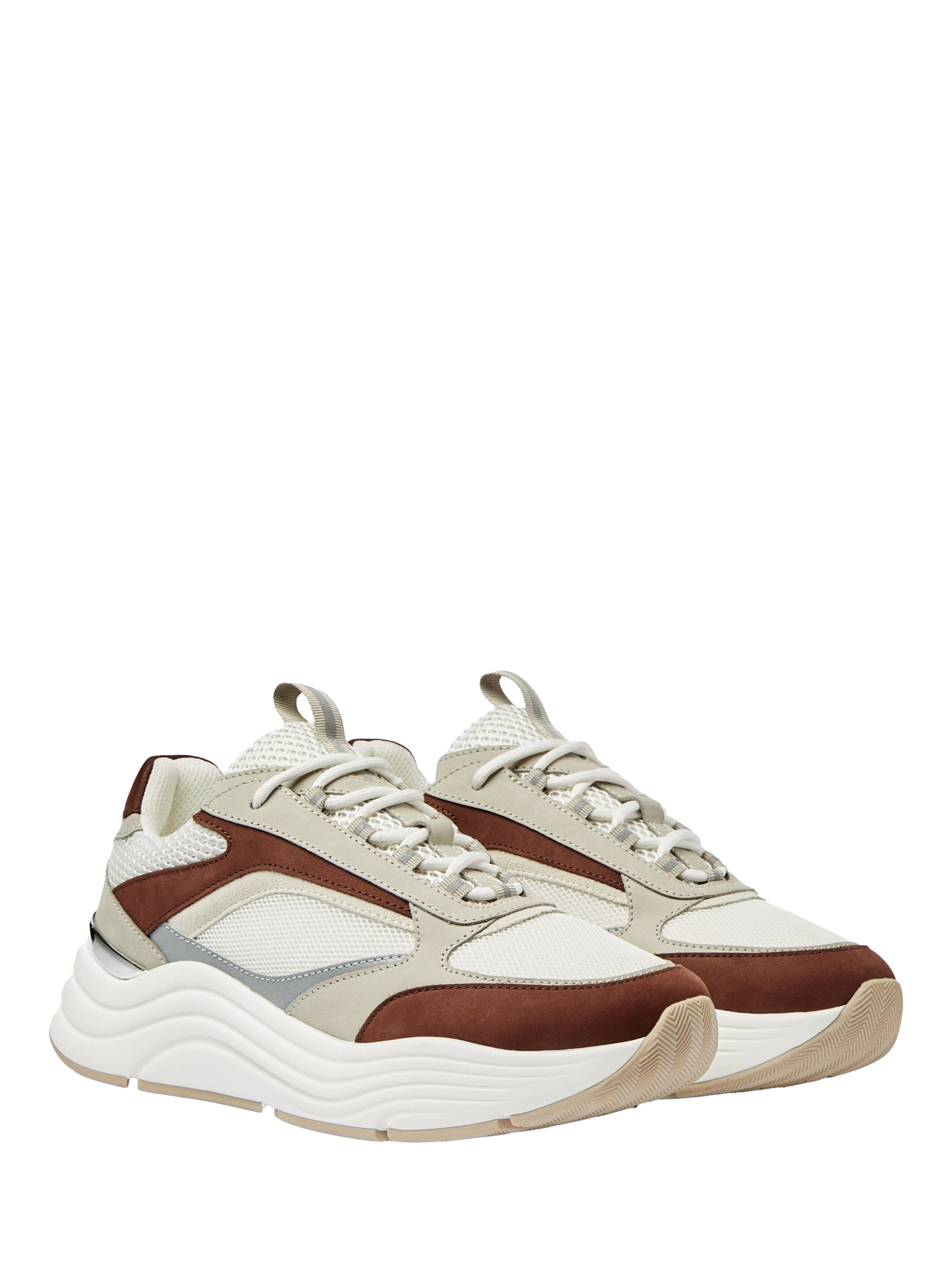 Product image 2 of 5, which shows Mallet Cyrus 2.0 Leather Lace-Up Trainers, Tan, 13