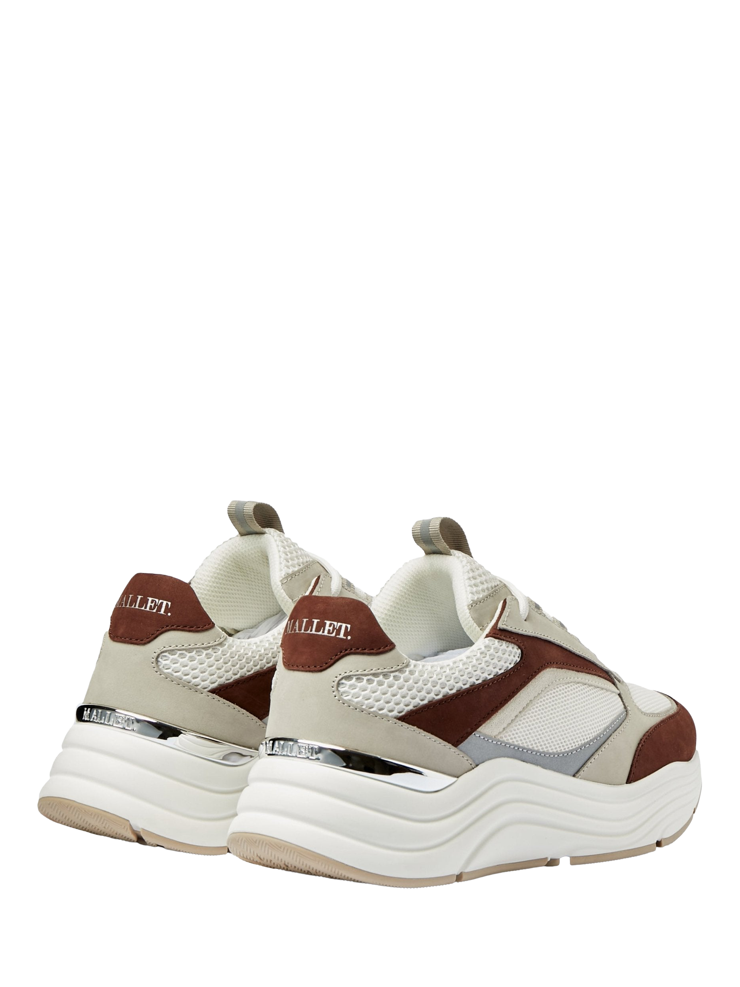 Product image 3 of 5, which shows Mallet Cyrus 2.0 Leather Lace-Up Trainers, Tan, 13