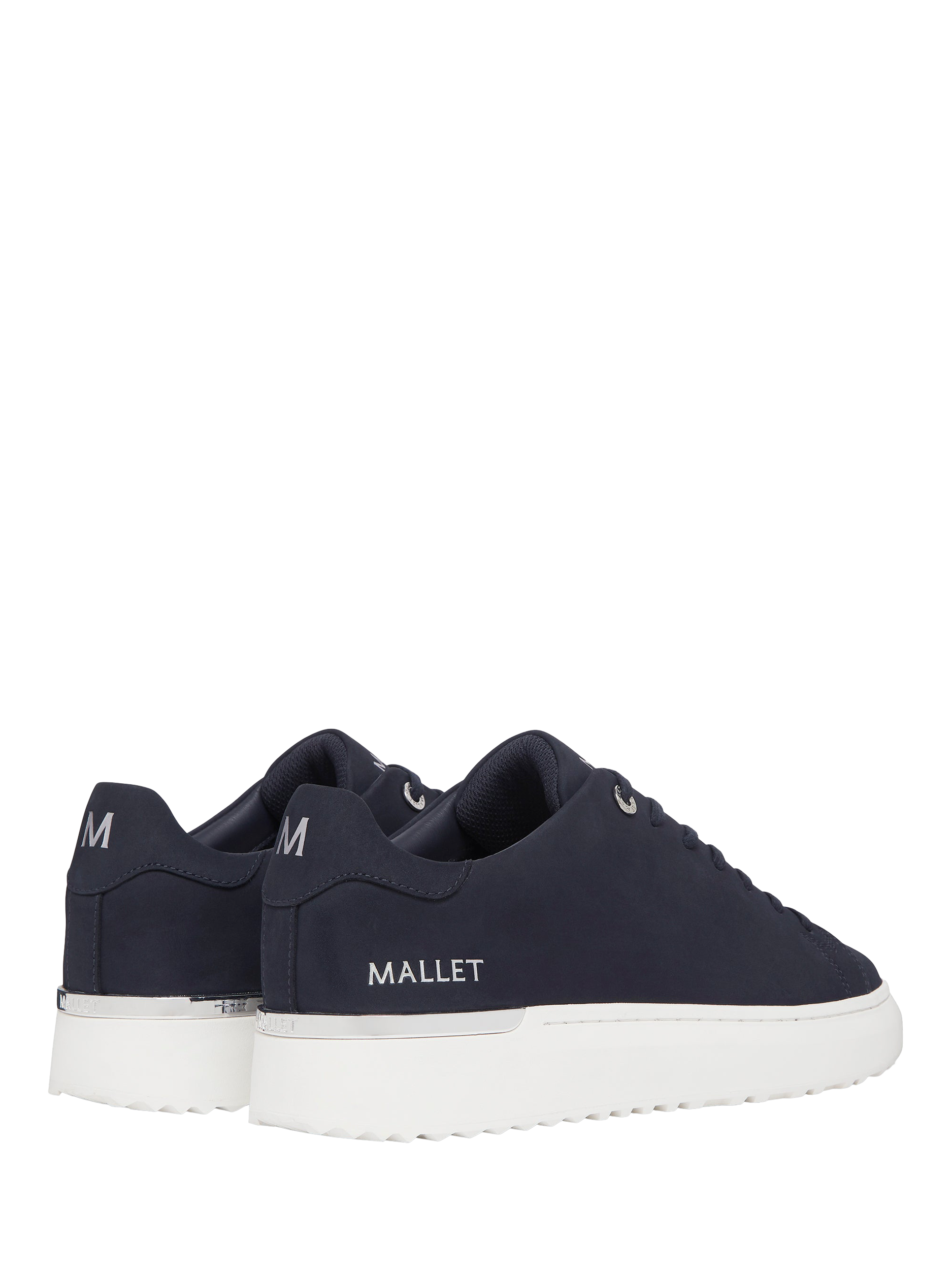 Product image 3 of 5, which shows Mallet GRFTR Lite Leather Lace-Up Trainers, Navy, 5