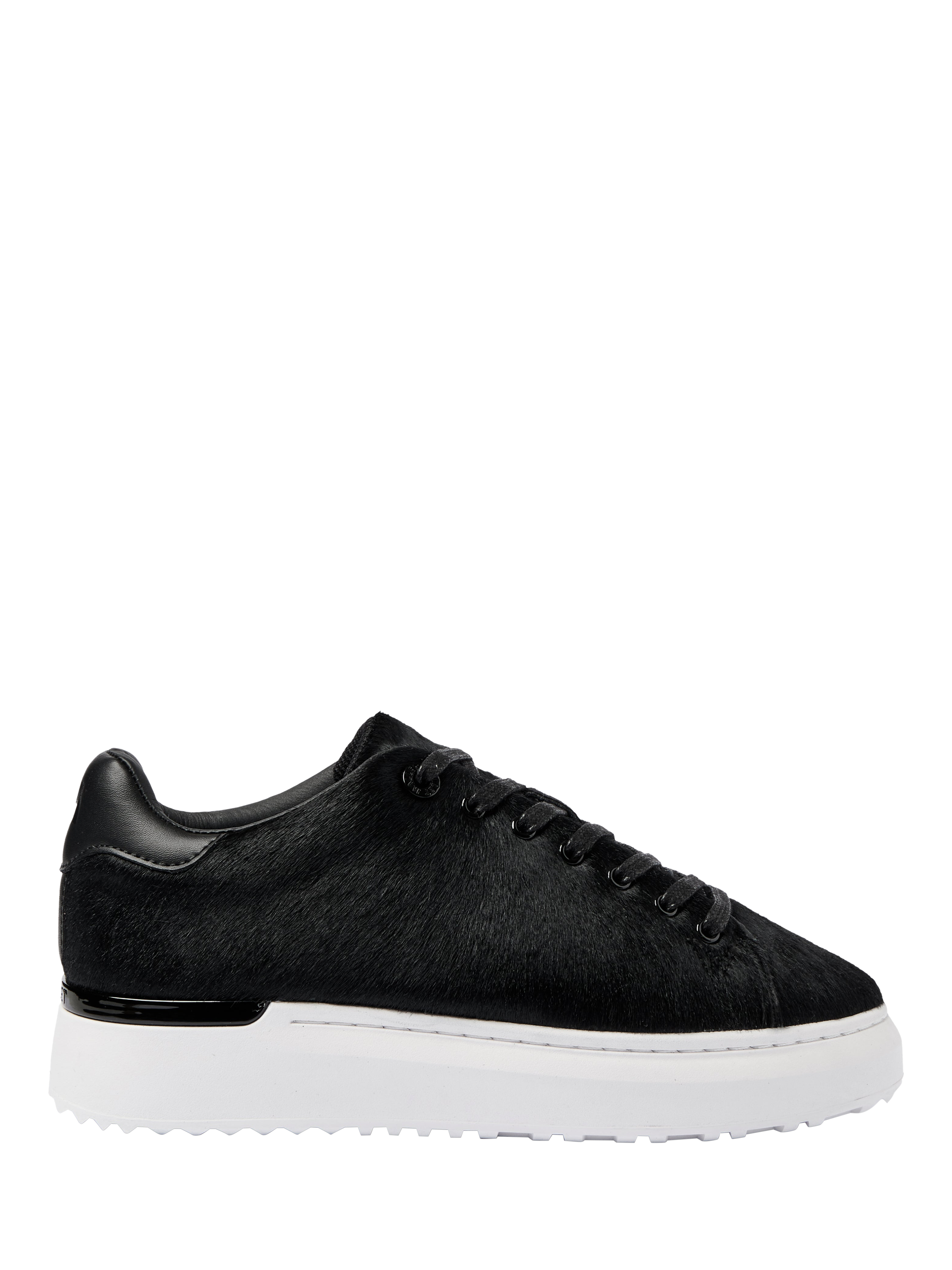 Product image 1 of 5, which shows Mallet GRFTR Lite Leather Lace Up Trainers, Nearly Black, 8