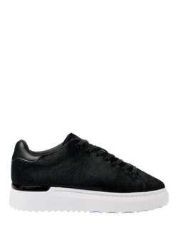 Mallet GRFTR Lite Leather Lace Up Trainers, Nearly Black, Nearly Black