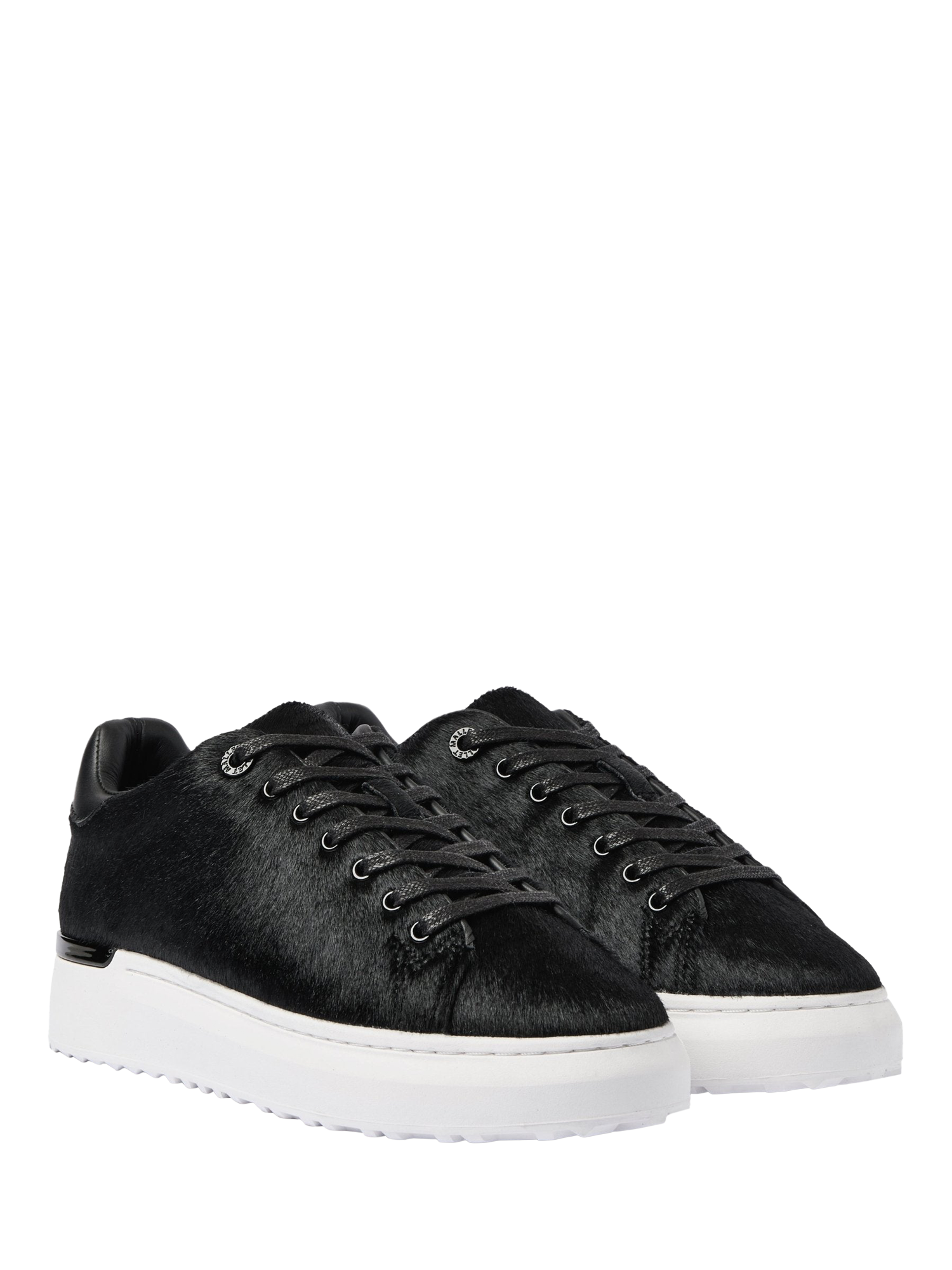 Product image 3 of 5, which shows Mallet GRFTR Lite Leather Lace Up Trainers, Nearly Black, 8