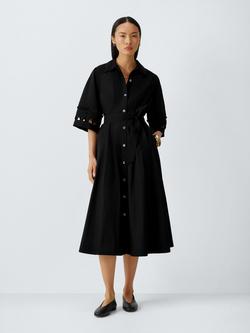 AND/OR Sanchez Shirt Midi Dress, Black