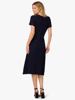 Adrianna Papell Waffle Knit Midi Dress, Blue Moon - view 2, Blue Moon