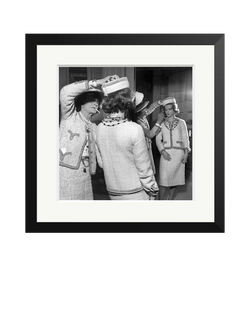 Sonic Editions Romy Schneider with Coco Chanel Framed Print, Black