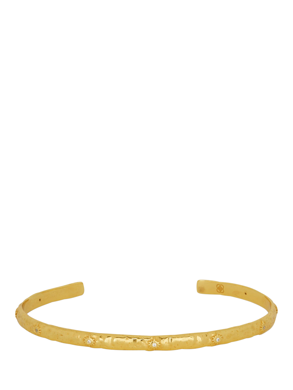 Product image 1 of 5, which shows Ottoman Hands Crystal Star Cuff, Gold