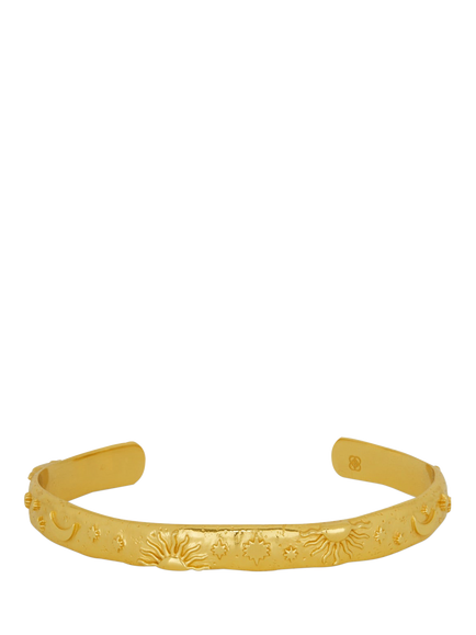 Ottoman Hands Celestial Cuff Bracelet, Gold, Gold