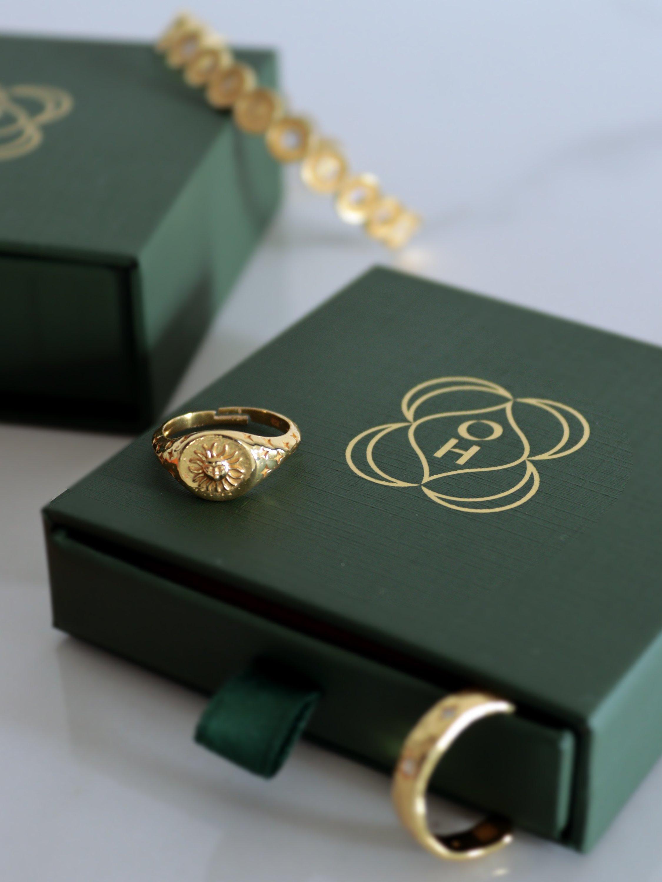 Product image 4 of 4, which shows Ottoman Hands Evil Eye Necklace, Gold