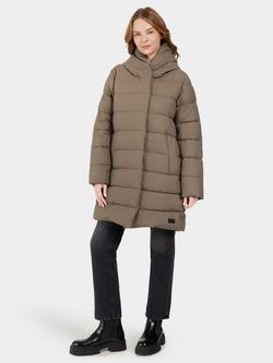 Didriksons Nella Quilted Parka - view 2, Walnut