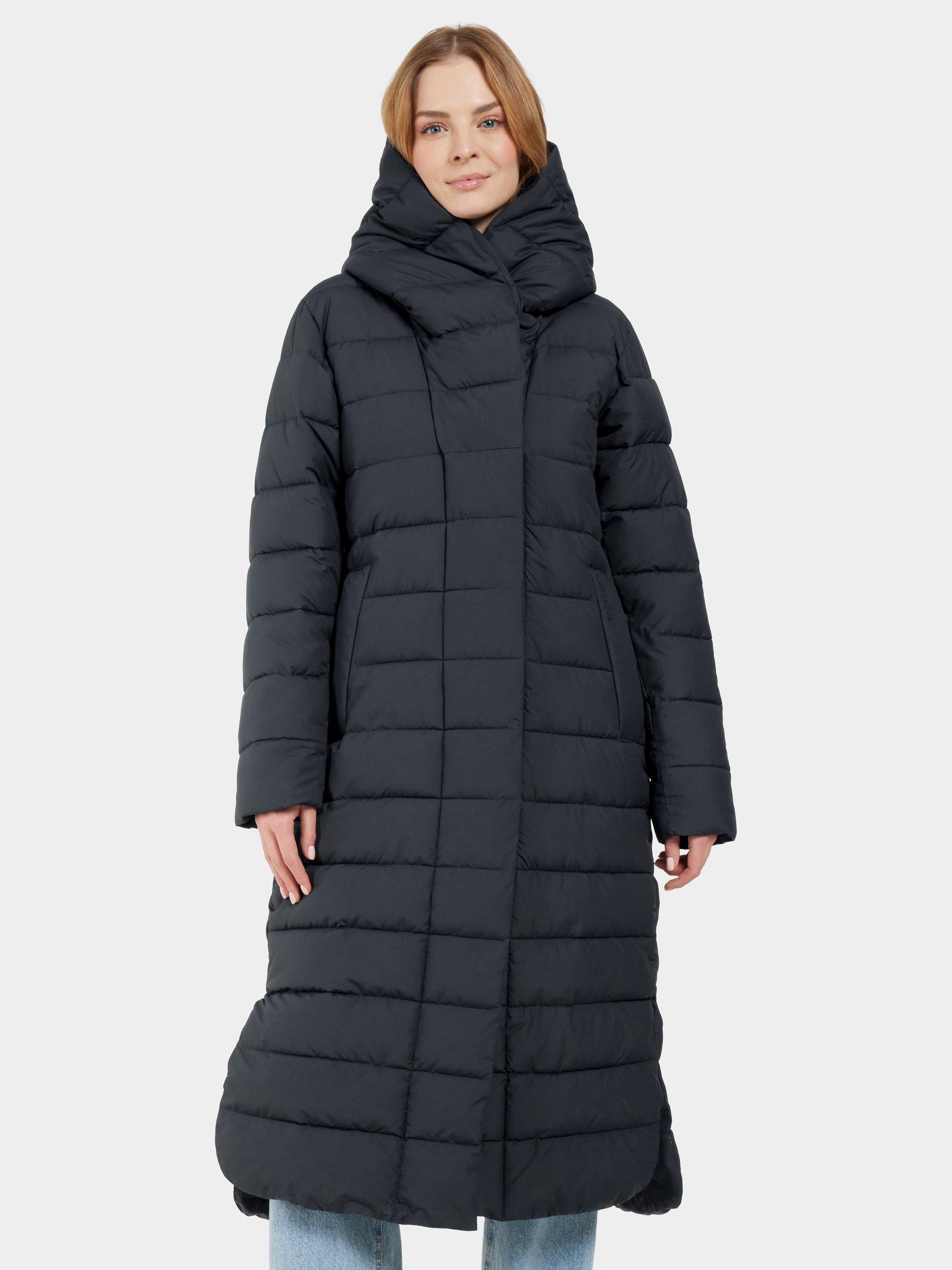 Product image 1 of 9, which shows Didriksons Stella Longline Quilted Parka, Dark Night Blue, 6