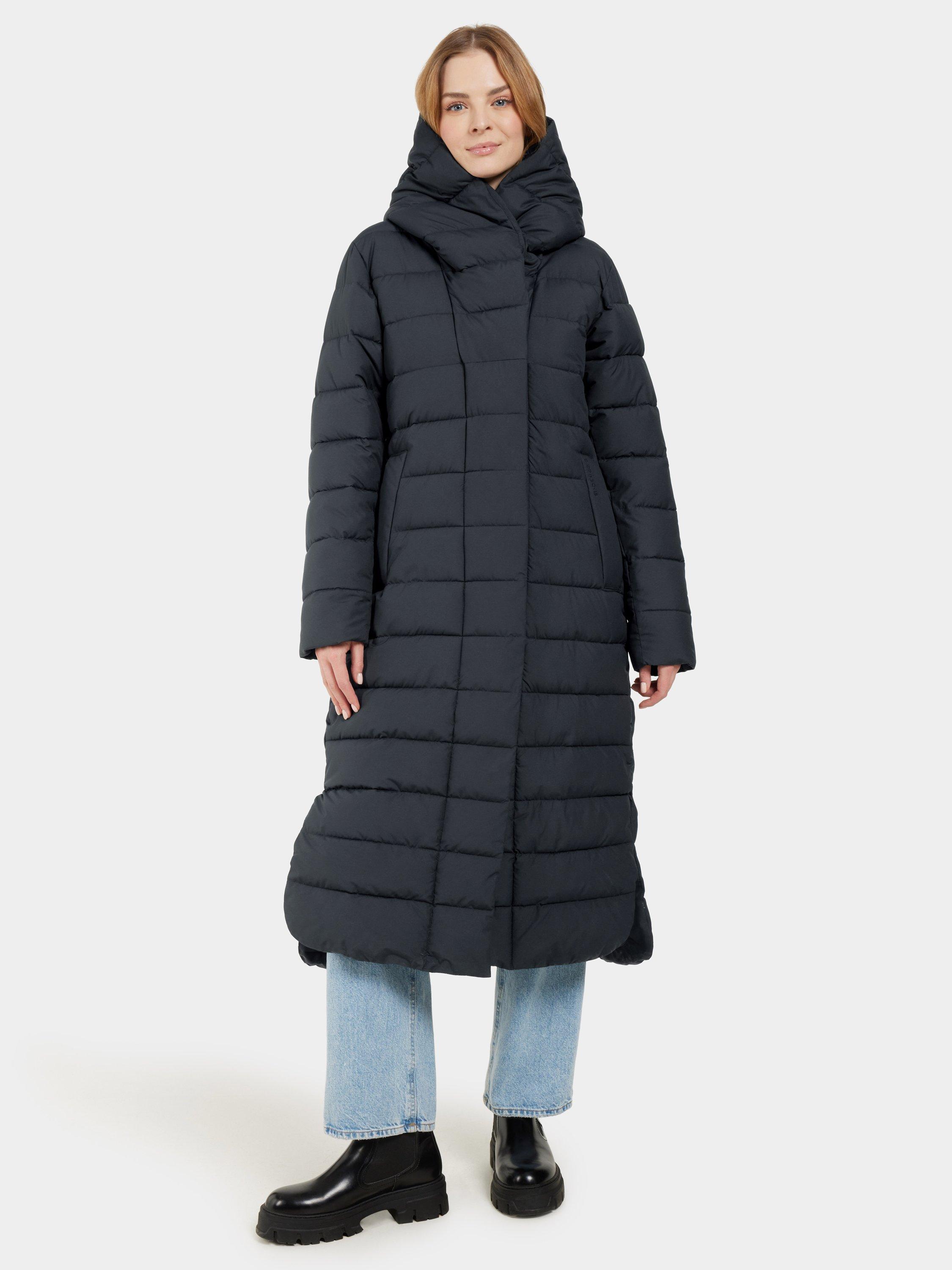 Product image 2 of 9, which shows Didriksons Stella Longline Quilted Parka, Dark Night Blue, 6
