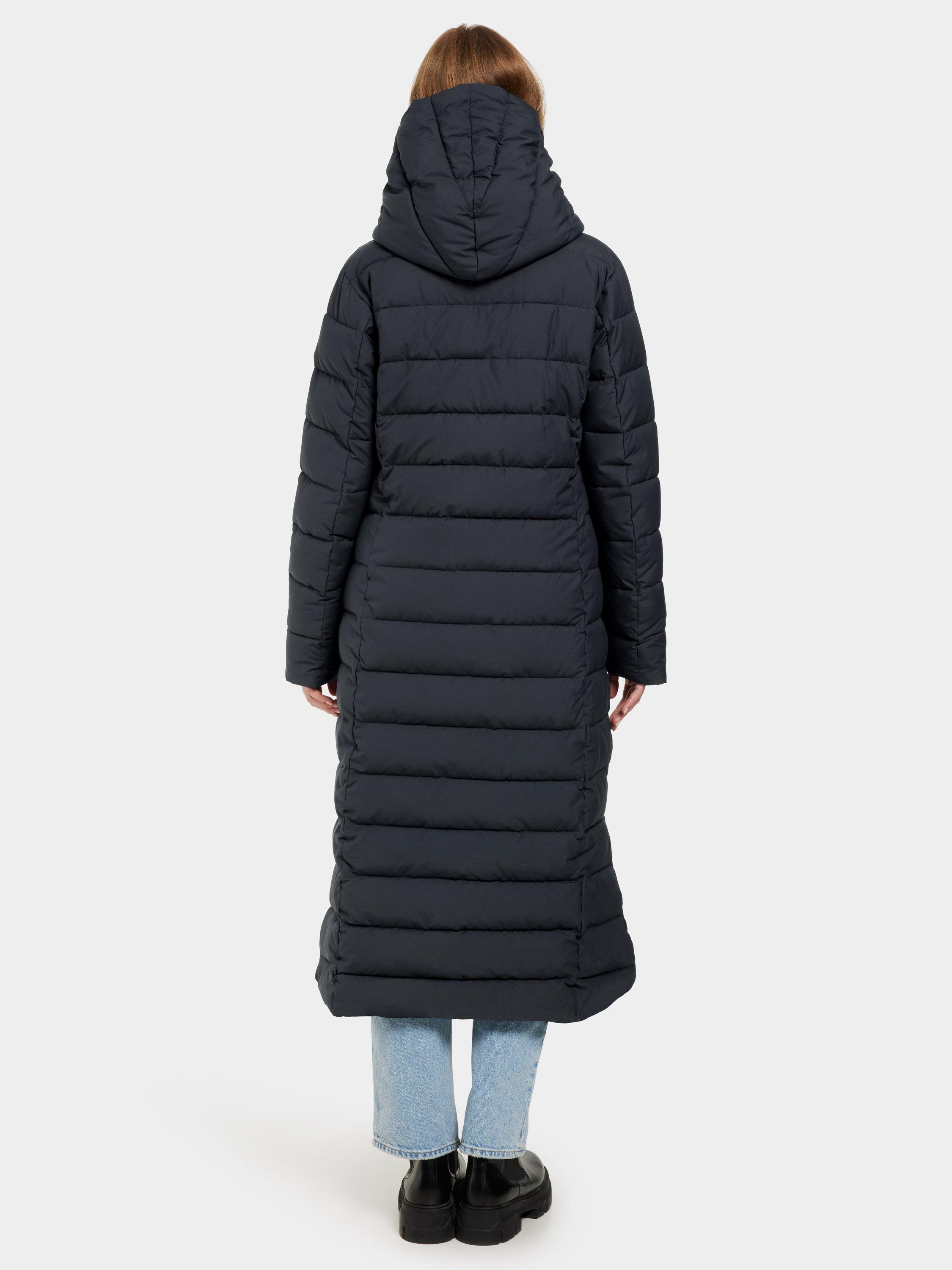 Product image 4 of 9, which shows Didriksons Stella Longline Quilted Parka, Dark Night Blue, 6