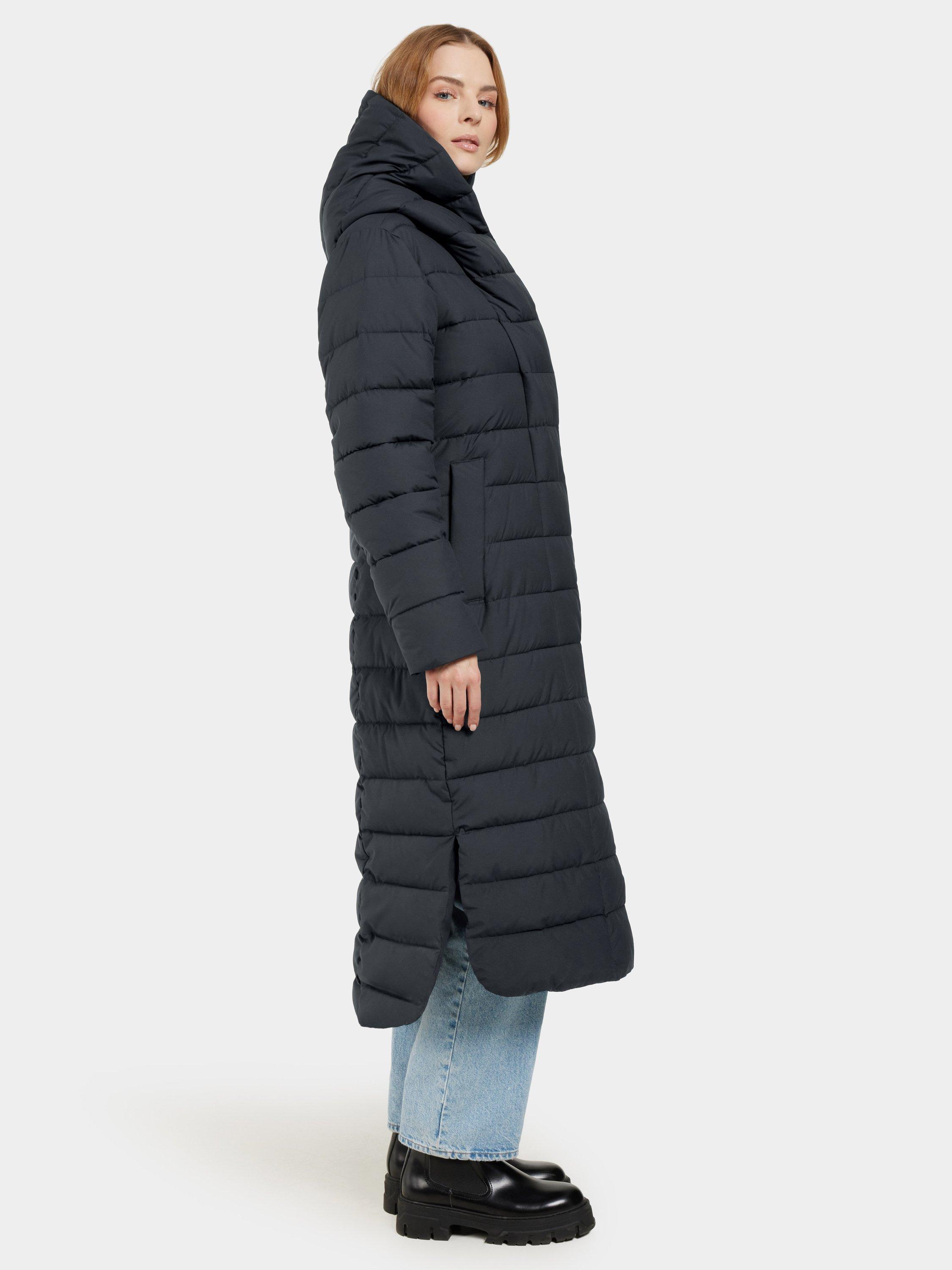 Product image 5 of 9, which shows Didriksons Stella Longline Quilted Parka, Dark Night Blue, 6