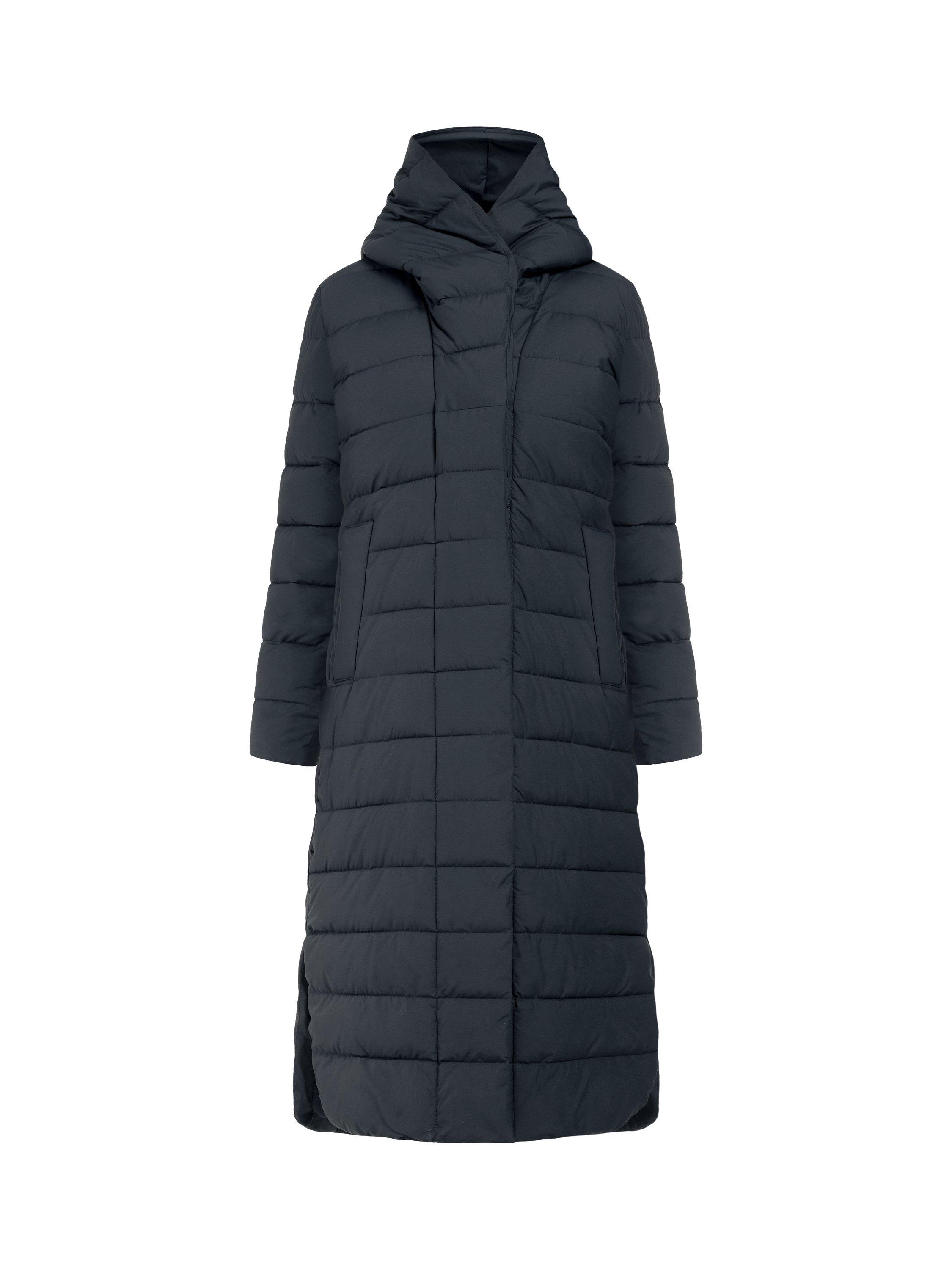 Product image 8 of 9, which shows Didriksons Stella Longline Quilted Parka, Dark Night Blue, 6
