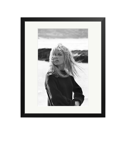 Sonic Editions Brigitte Bardot Poses Framed Print, Black