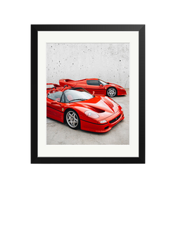 Sonic Editions 2 Ferrari F50s Framed Print, Black