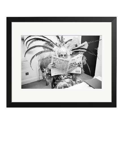 Sonic Editions Elton John's Newspaper Framed Print, Black