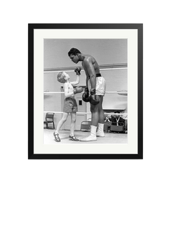 Sonic Editions Cassius Clay & Patrick Power Framed Print, Black