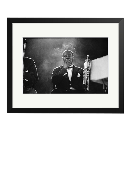 Sonic Editions Louis Armstrong Framed Print, Black