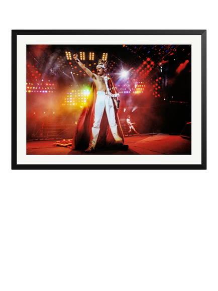 Sonic Editions Freddie Mercury 1986 Framed Print, Black