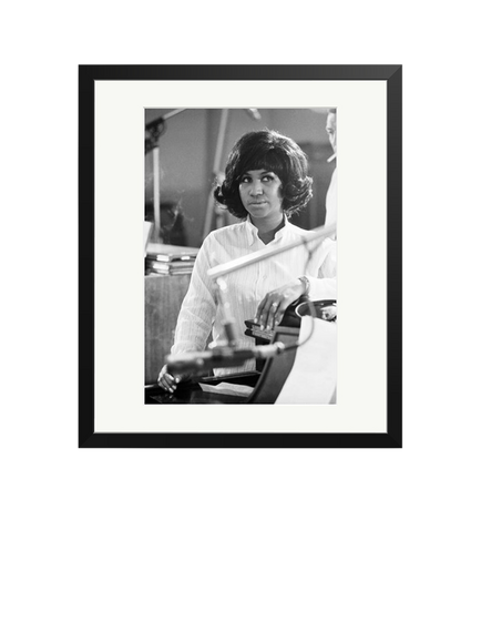 Sonic Editions Aretha Franklin 1967 Framed Print, Black