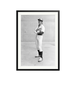 Sonic Editions Elton John Dodgers Pose Framed Print, Black