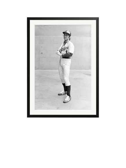 Sonic Editions Elton John Dodgers Pose Framed Print, Black