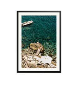 Sonic Editions Secret Tuscan Cove Framed Print, Black