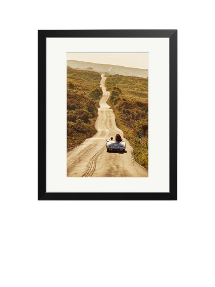 Sonic Editions Travellers Porsche 356 in Maui Framed Print, Black
