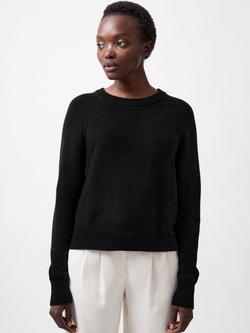 French Connection Lilly Mozart Crew Neck Jumper, Blackout