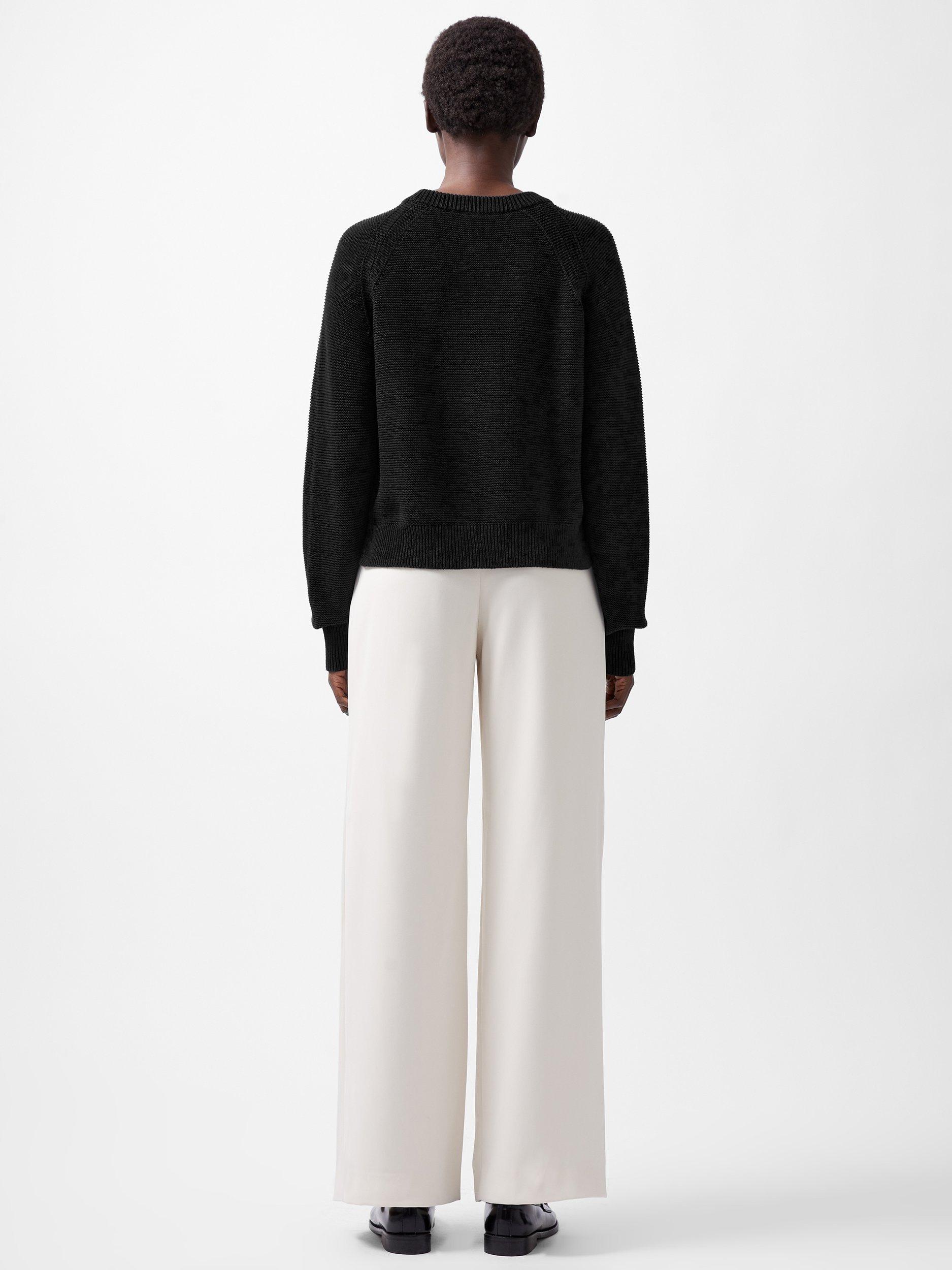 Product image 3 of 4, which shows French Connection Lilly Mozart Crew Neck Jumper, Blackout, XS