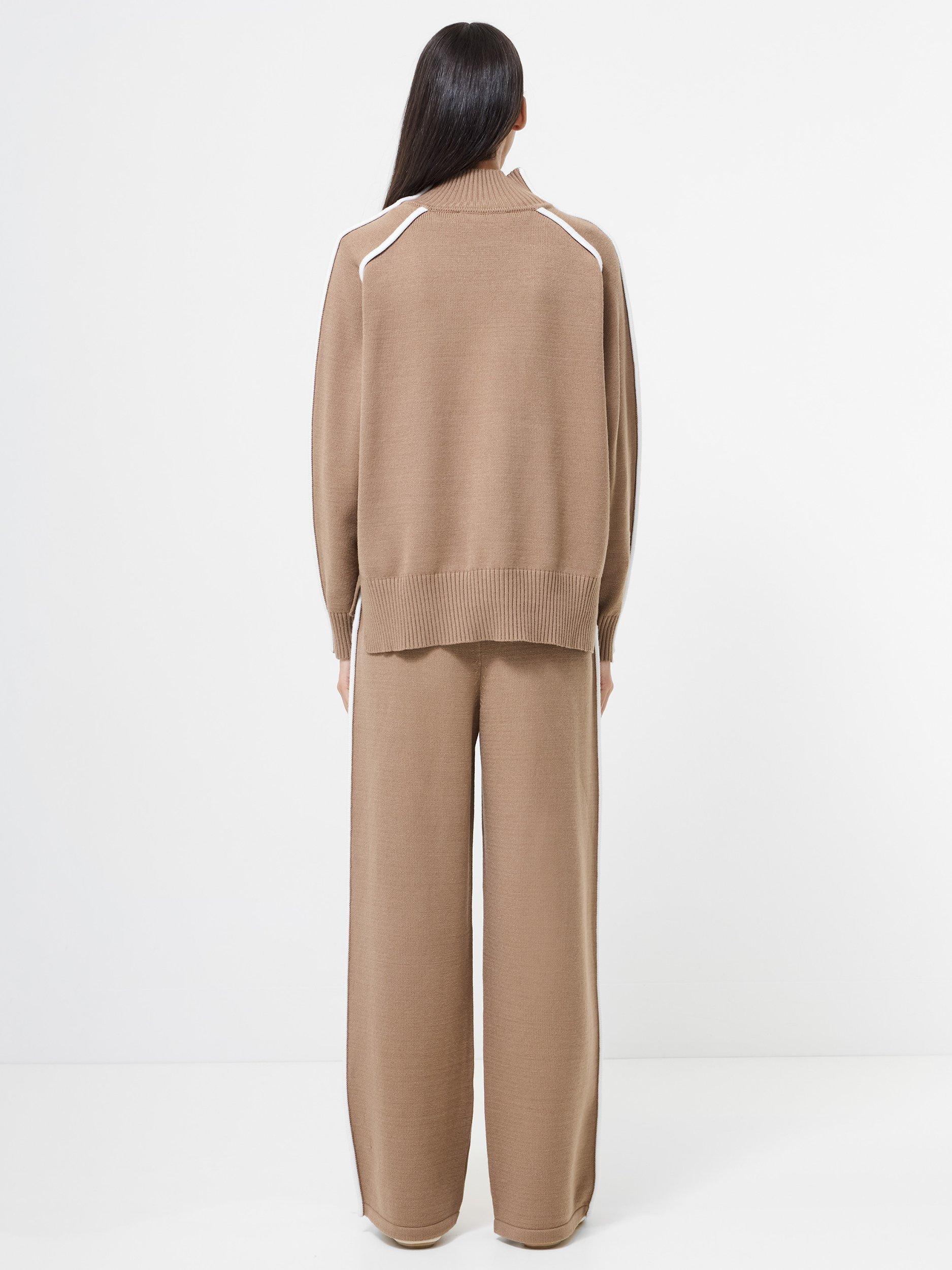 Product image 5 of 6, which shows French Connection Jordan Colour Contrast Jumper, Brown/Multi, XS