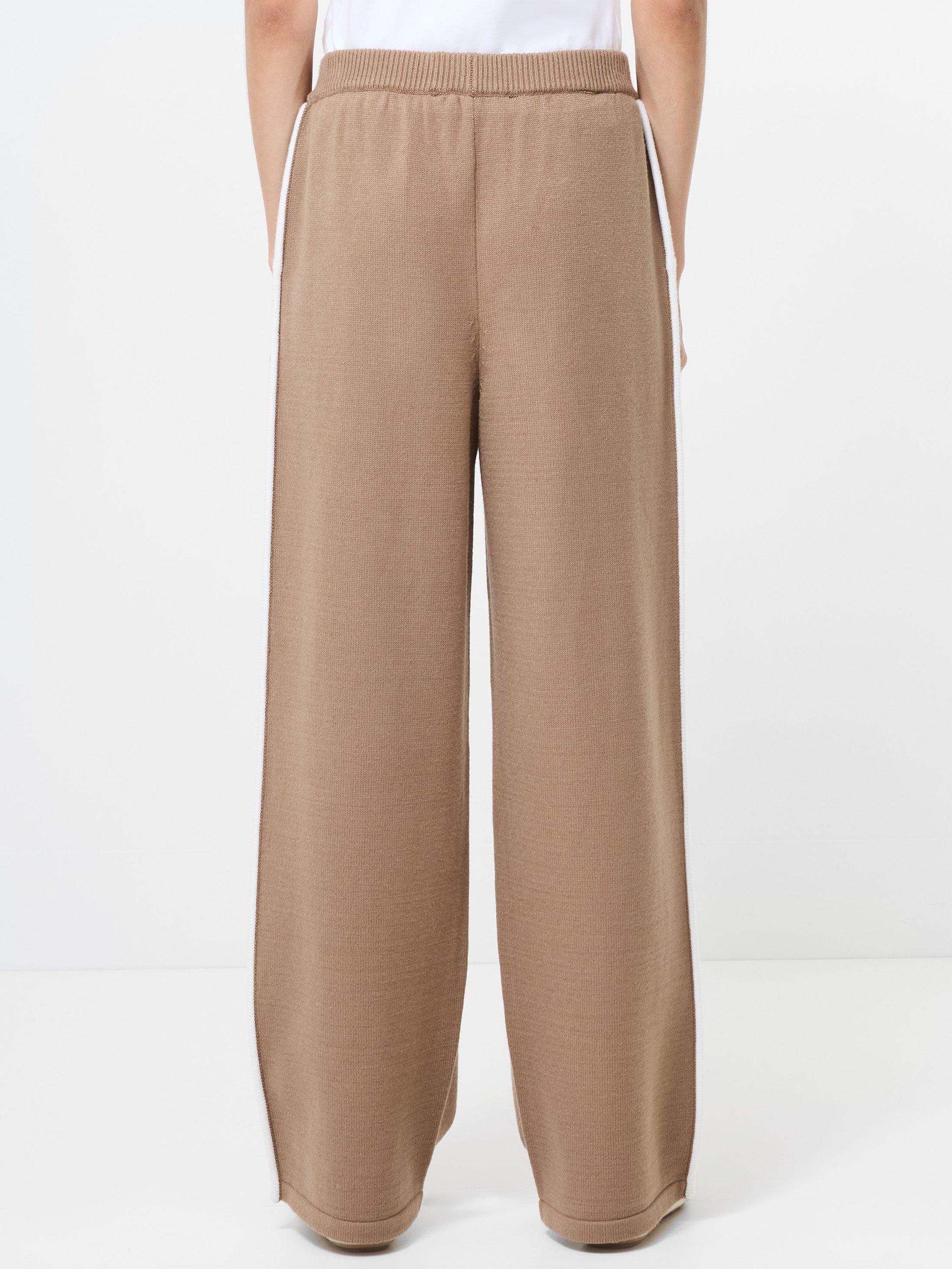 Product image 4 of 5, which shows French Connection Jordan Colour Contrast Trousers, Brown/White, XS