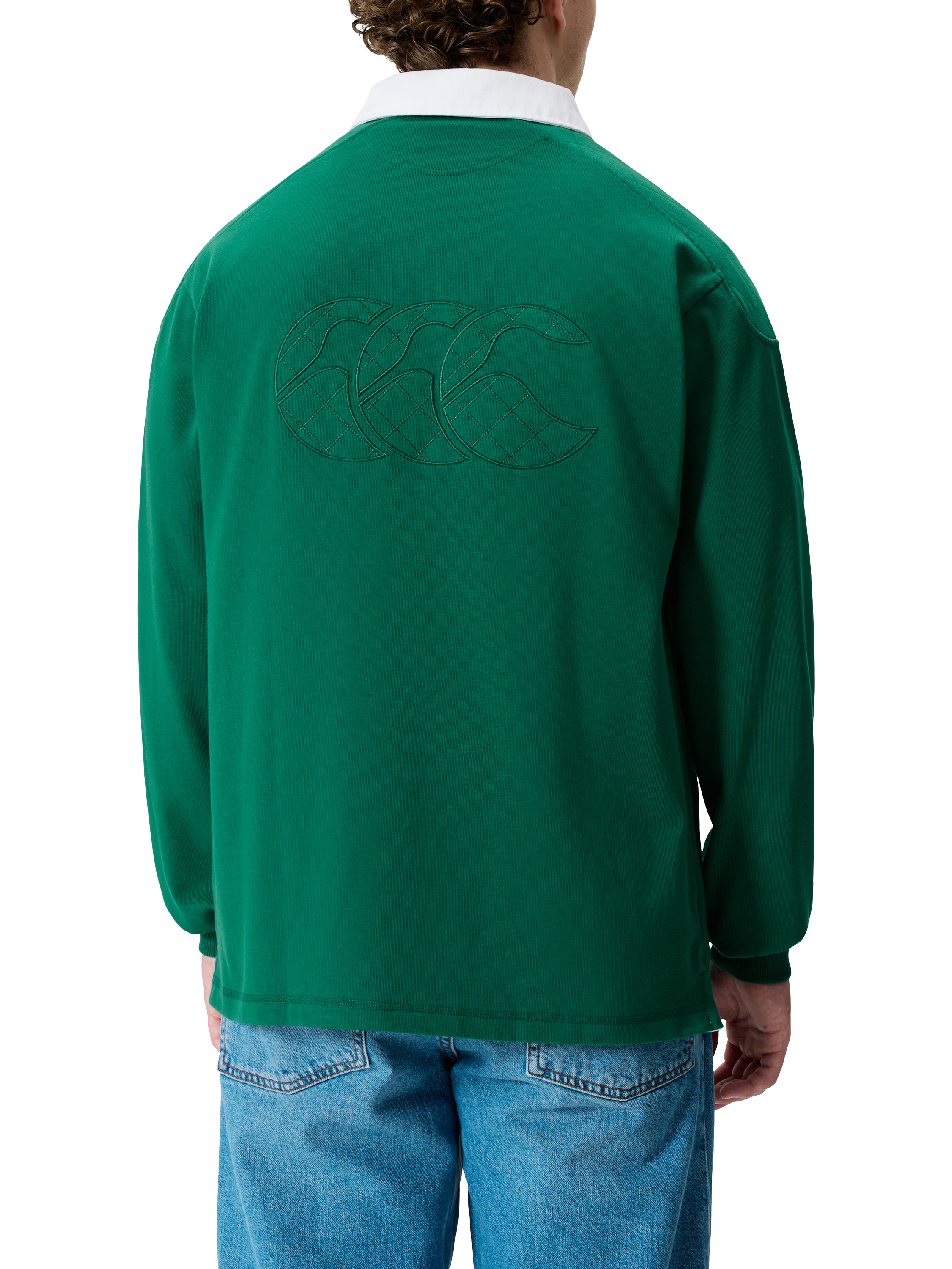 Product image 3 of 8, which shows Canterbury CCC Rugby Jersey, Green, S