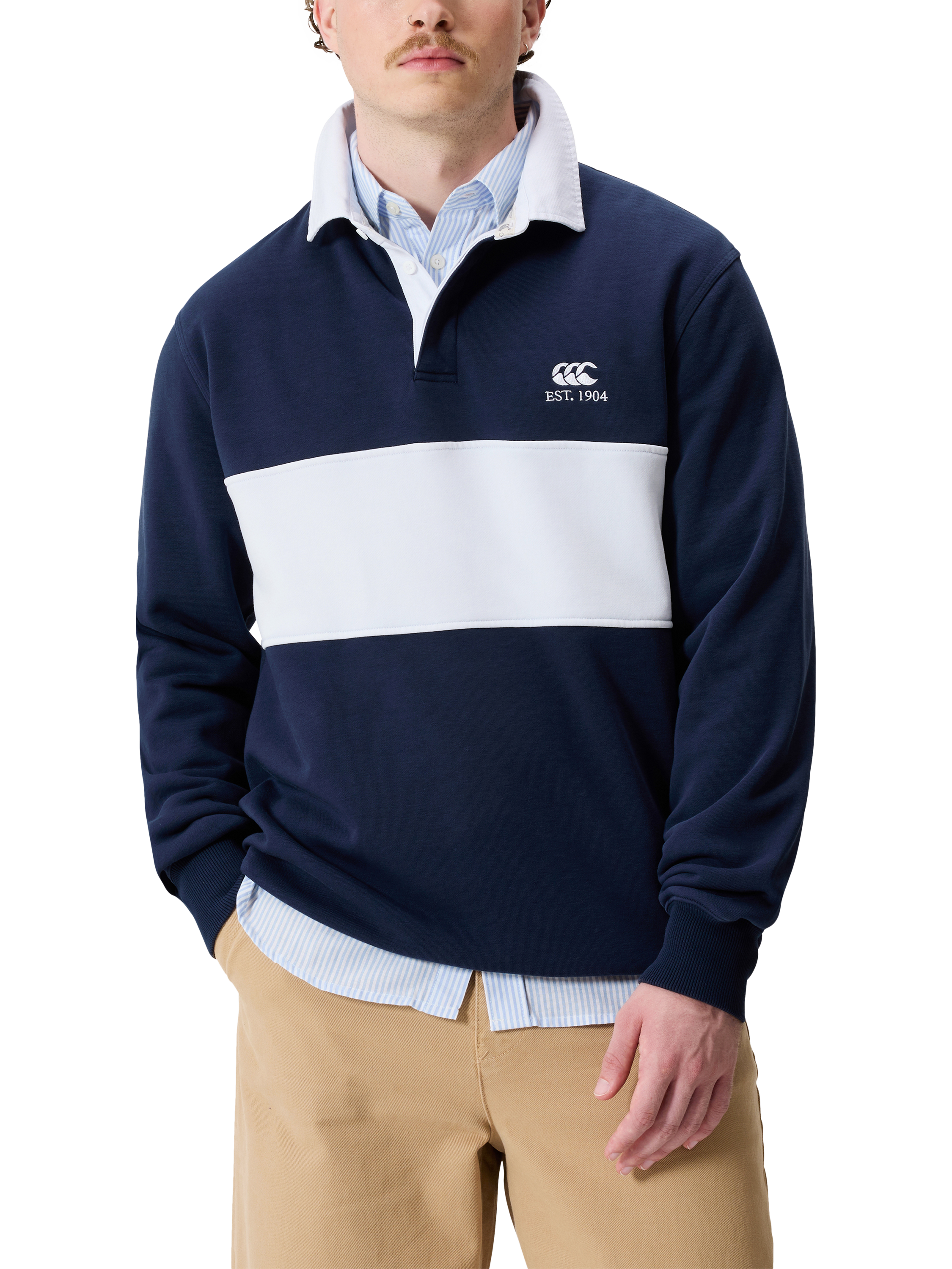 Product image 1 of 6, which shows Canterbury CCC Rugby Sweatshirt, Navy, S