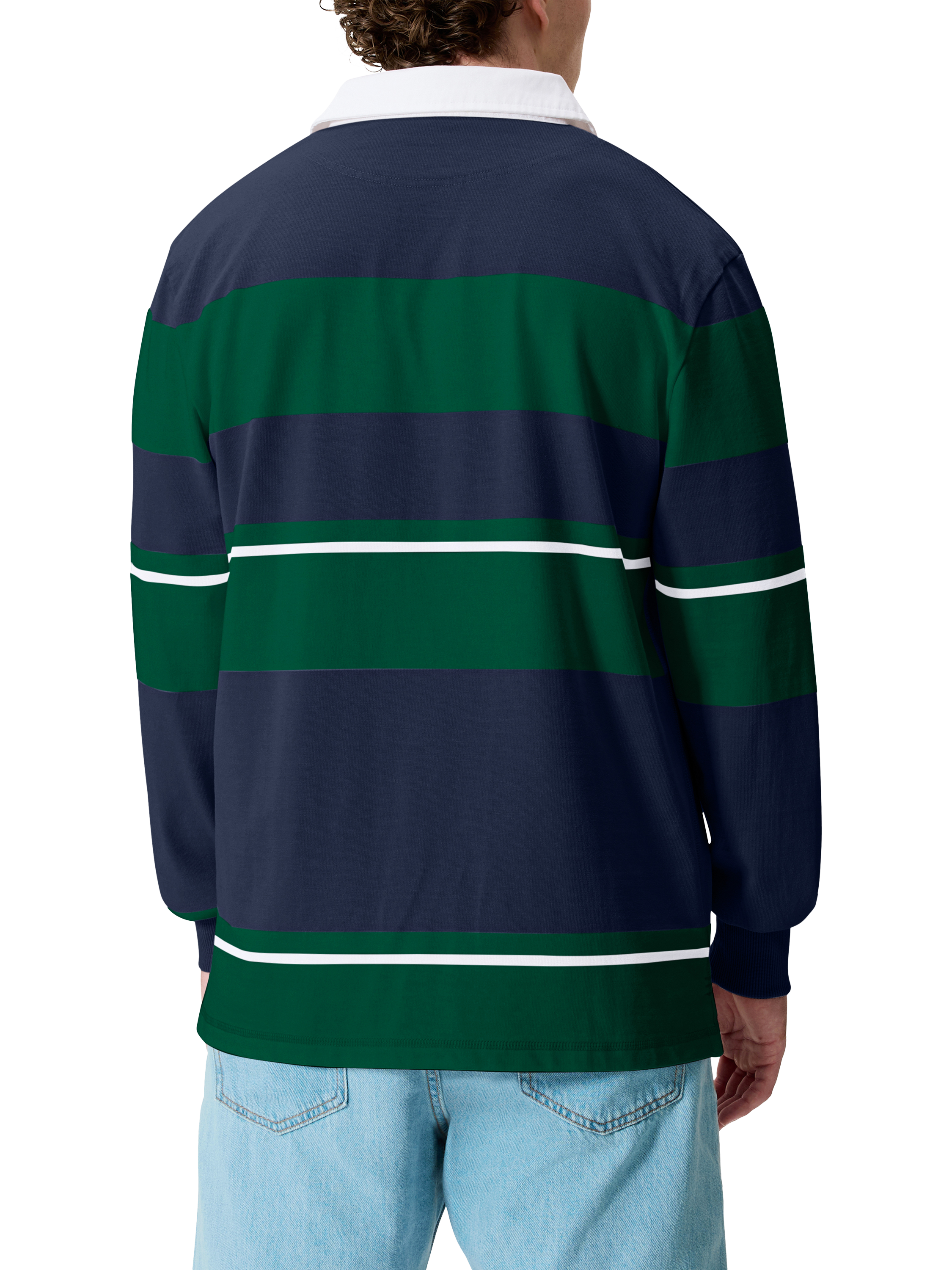 Product image 3 of 7, which shows Canterbury CCC Multi Stripe Rugby Jersey, Green Stripe, S