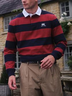 Canterbury CCC Hoop Rugby Jersey, Red/Blue - view 2, Red/Blue